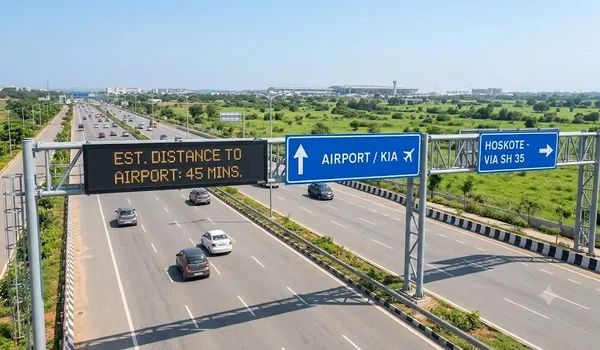 How Far Is Hoskote From The Airport?